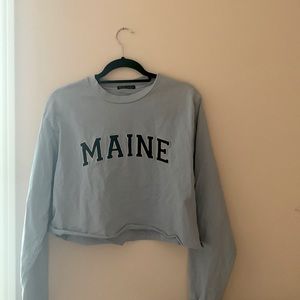 blue brandy long sleeve (little stain at top but not really noticeable on)